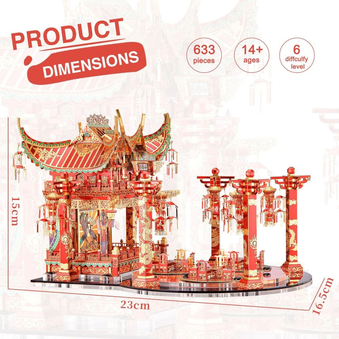 3d Metal Puzzle The Red Crabapple Theater Model Building