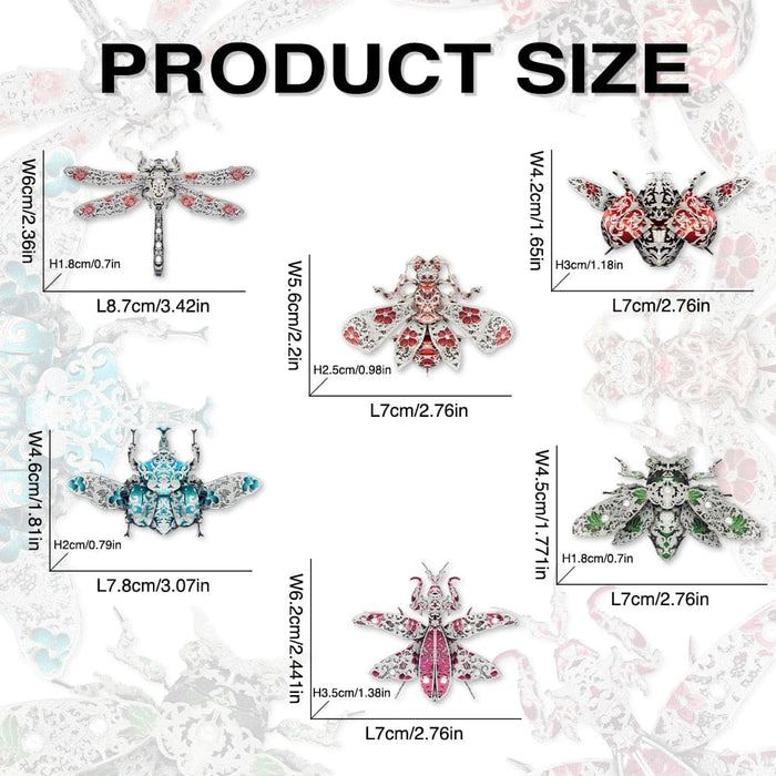3d Metal Puzzle Insect Brooch Accessories Model Kits