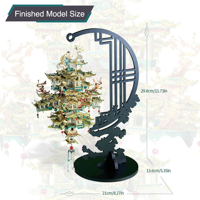 3d Metal Puzzle Diy Model for Adult Lovers Pavilion Brain