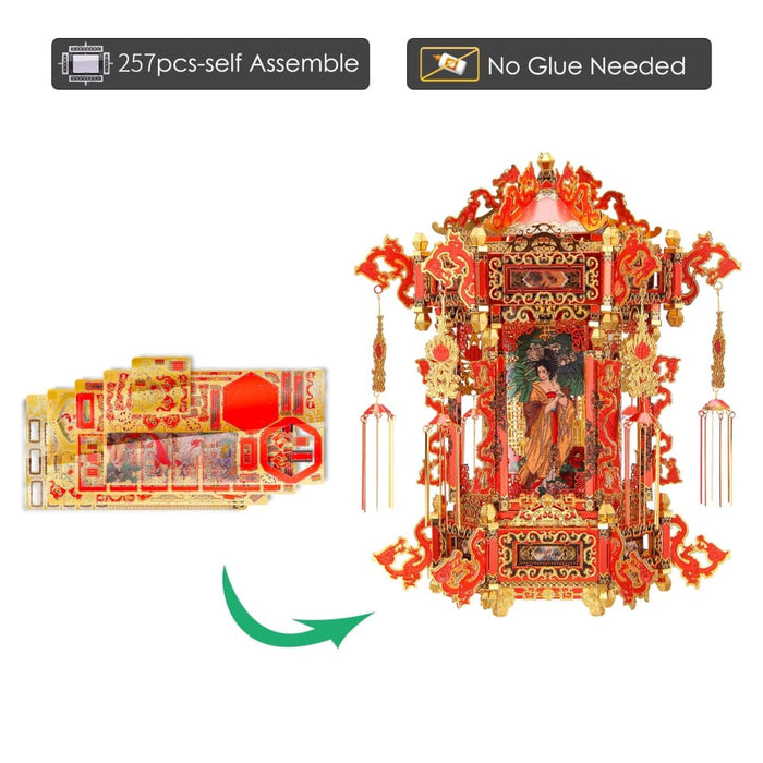 3d Metal Puzzle -palace Lantern Assemble Jigsaw Toy Model