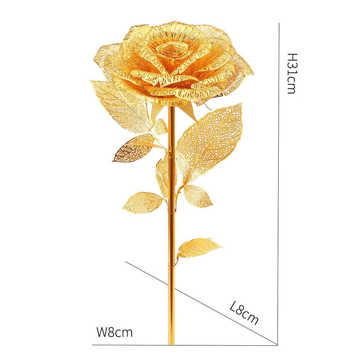 3d Metal Puzzle-rose Model Building Kits Diy Jigsaw Toy