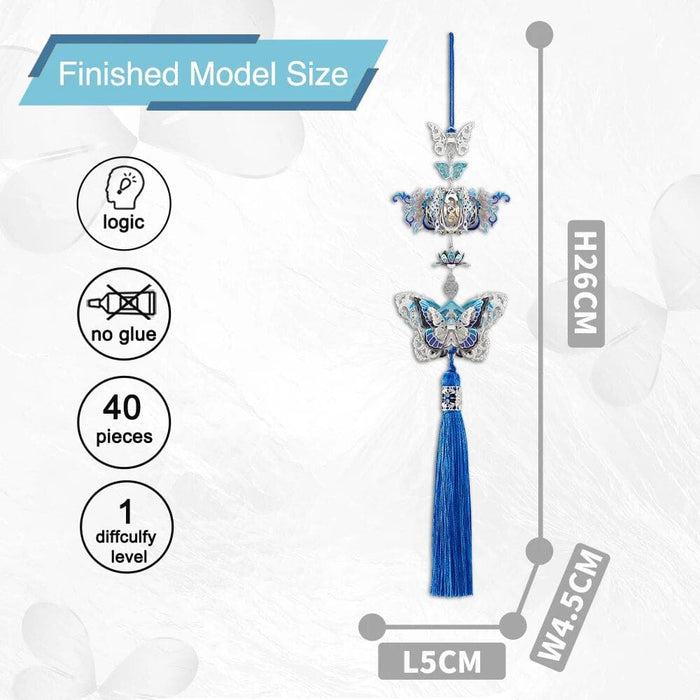 3d Metal Puzzle Vintage Tassels Pendant Harebell Model