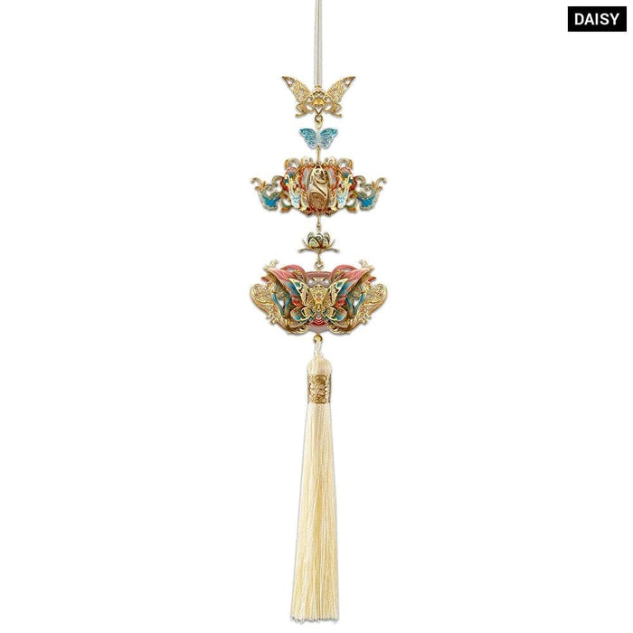 3d Metal Puzzle Vintage Tassels Pendant Harebell Model