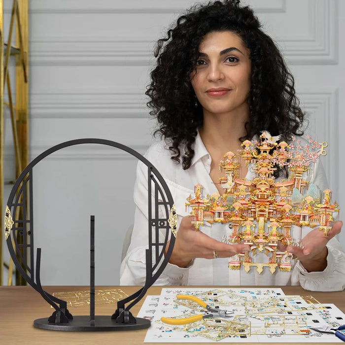 3d Metal Puzzles Peachblossom Eifand Model Building Kits