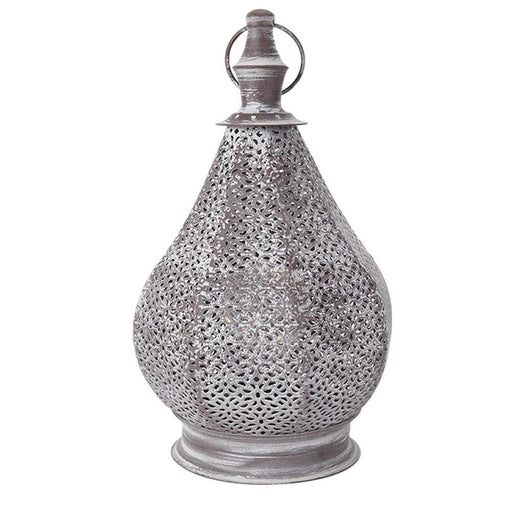 Metal Wireless Battery Powered Moroccan Table Lamp For