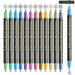 Metallic Paint Markers 12 24 Colours Dual Tip Glitter