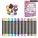 Metallic Paint Markers 12 24 Colours Dual Tip Glitter