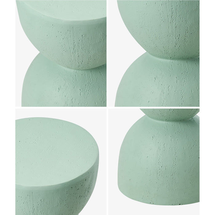 Side Table Coffee Bedside End Stool Stand Stone Outdoor Indoor Green