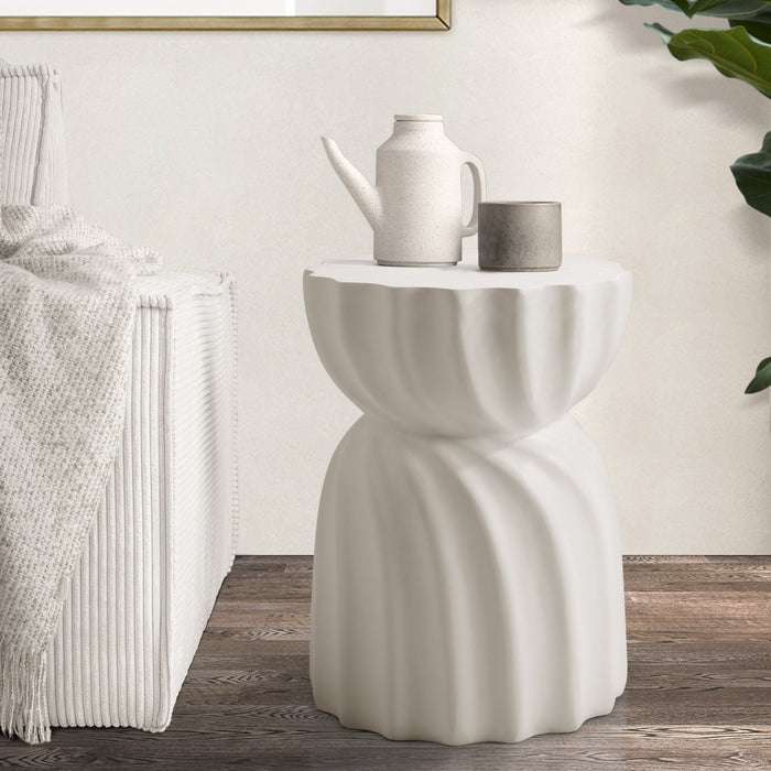 Coffee Side Table Bedside End Stool Stand Hourglass Concrete