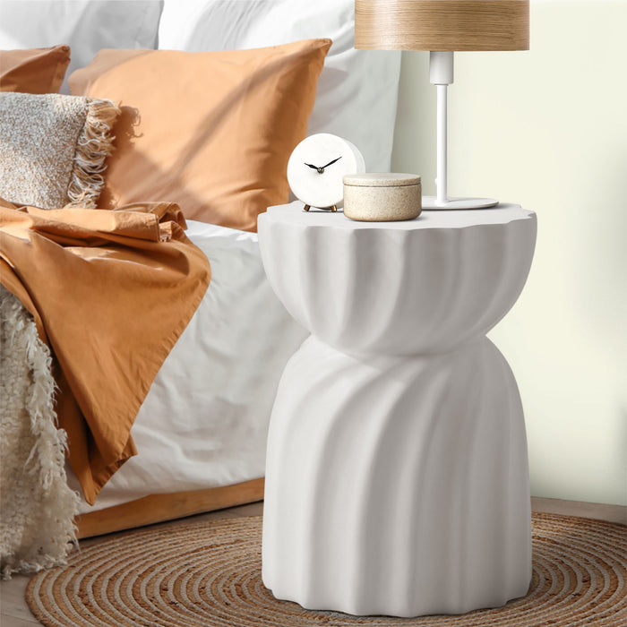 Coffee Side Table Bedside End Stool Stand Hourglass Concrete