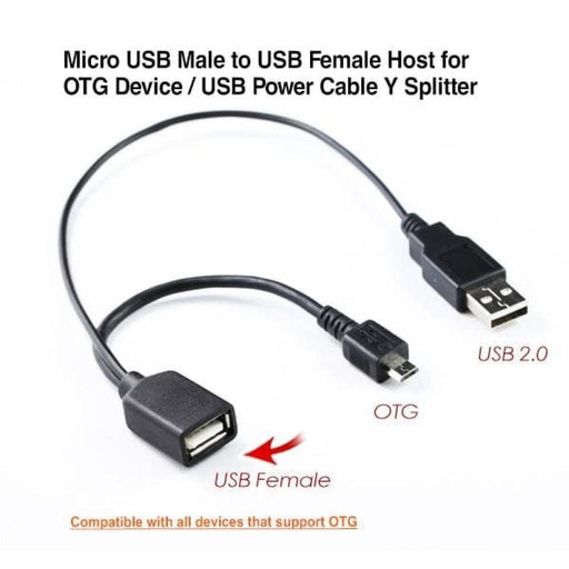 Micro Usb Male To Female Host For Otg Device Power Cable y