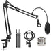 Microphone Radio Broadcasting Stand with 3/8t o 5/8 Screw