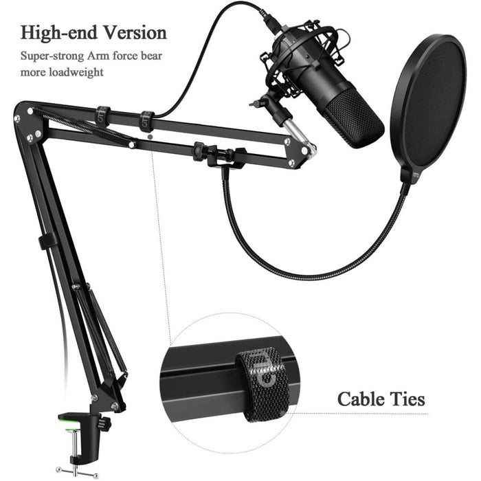 Microphone Radio Broadcasting Stand with 3/8t o 5/8 Screw
