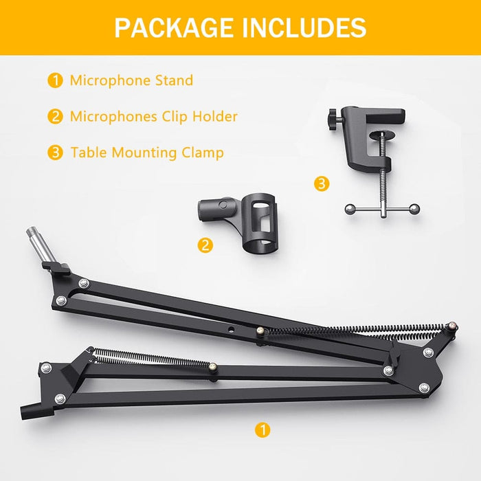 Microphone Suspension Boom Scissor Arm Stand For