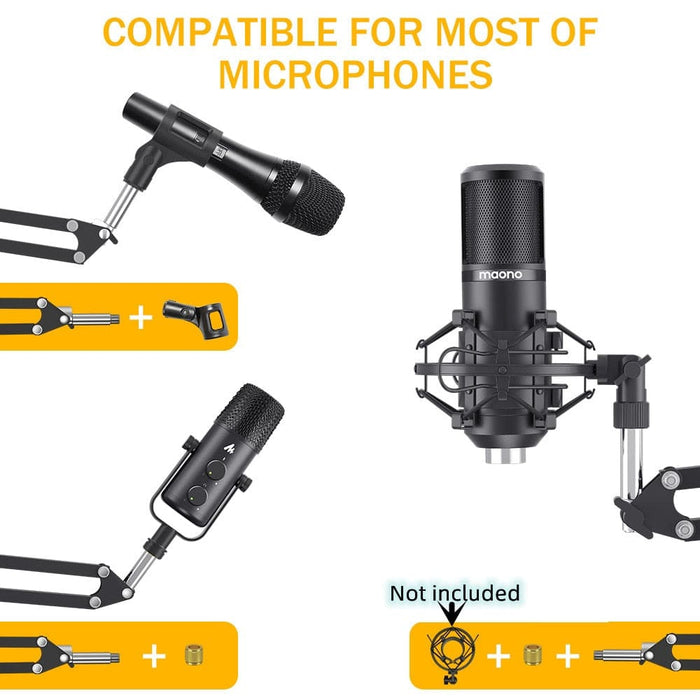 Microphone Suspension Boom Scissor Arm Stand For