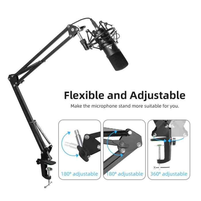 Microphone Suspension Boom Scissor Arm Stand For