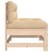 Middle Sofa with Cushions Solid Wood Pine Nxppan