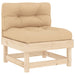 Middle Sofas with Cushions 2 Pcs Solid Wood Pine Nxpapi