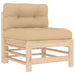 Middle Sofas with Cushions 2 Pcs Solid Wood Pine Nxplnn