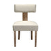 Milford Dining Chairs Beige Fabric Set of 2