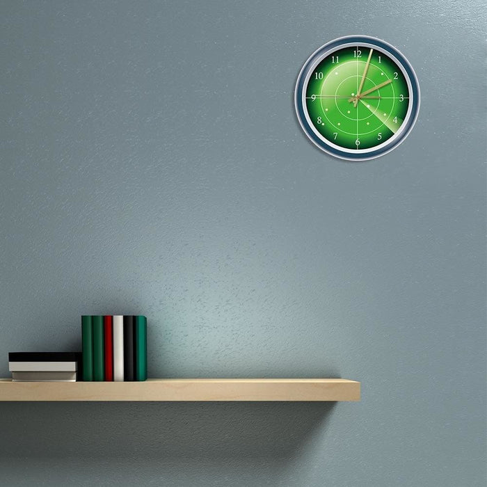 Military Green Radar Designer Wall Clock Hud Screen
