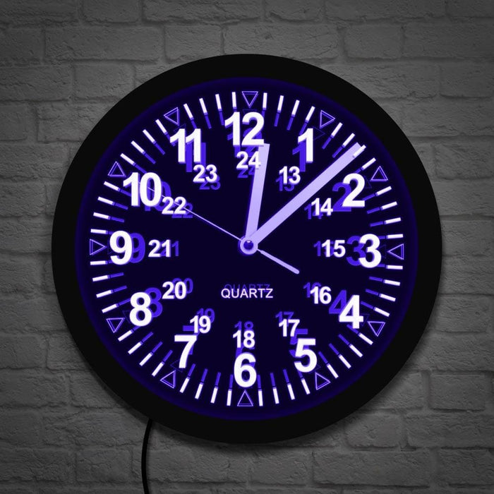 Military Time Led Wall Clock