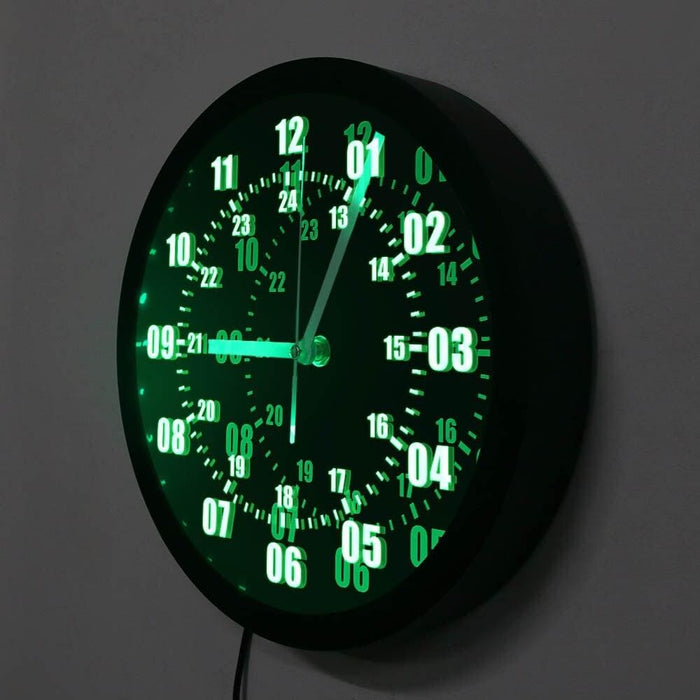 Military Time Led Wall Clock