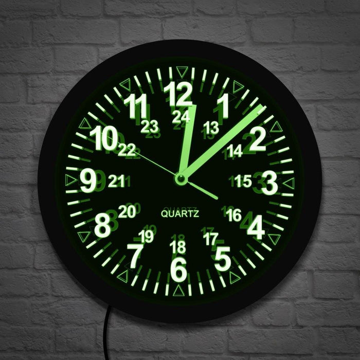 Military Time Led Wall Clock