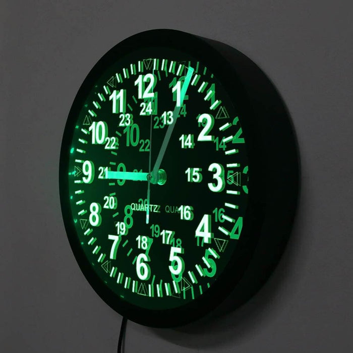 Military Time Led Wall Clock