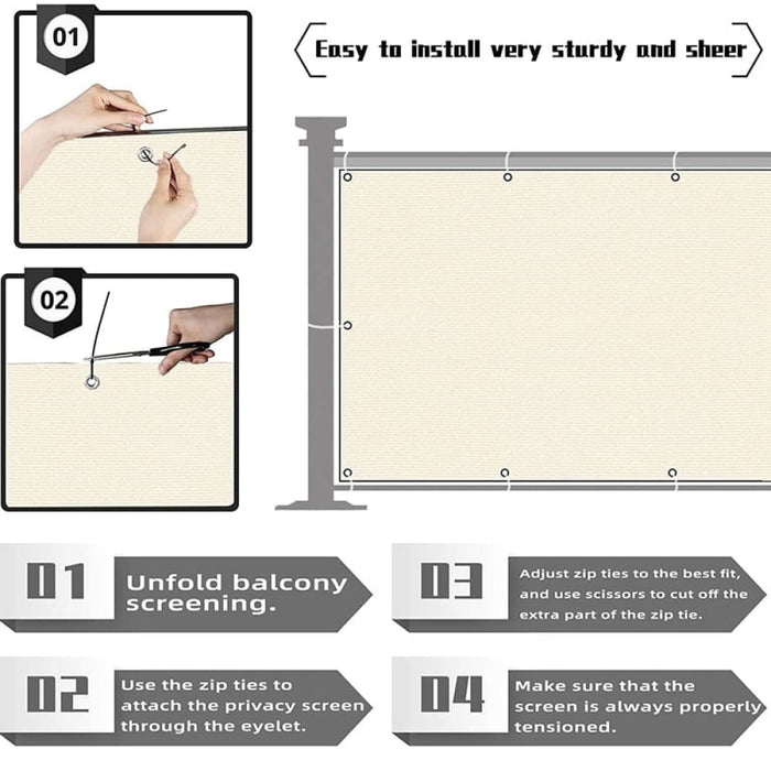 Milky Oxford Cloth Waterproof Fence Net Anti-uv Terrace