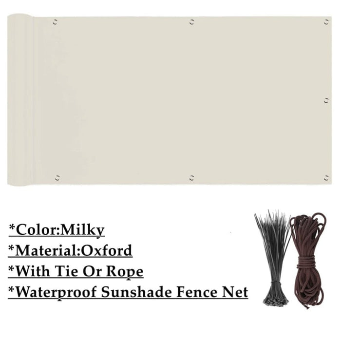 Milky Oxford Cloth Waterproof Fence Net Anti-uv Terrace