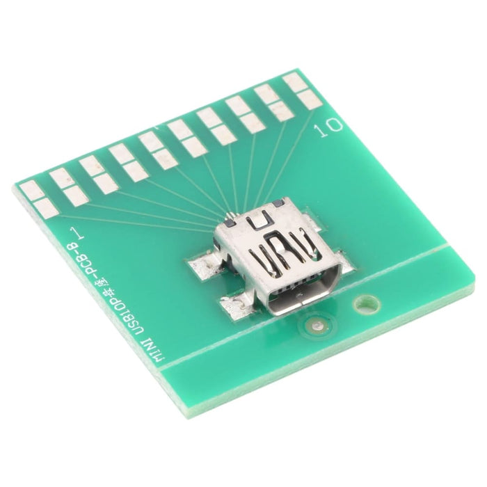 Mini 10 Pin Usb Female Test Board