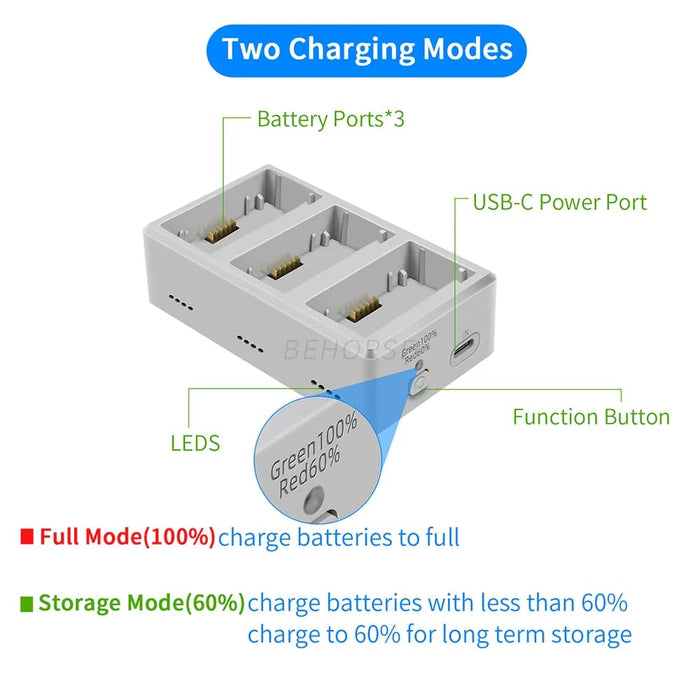 Mini 3 Pro Drone Charger Way Charging Hub for Dji