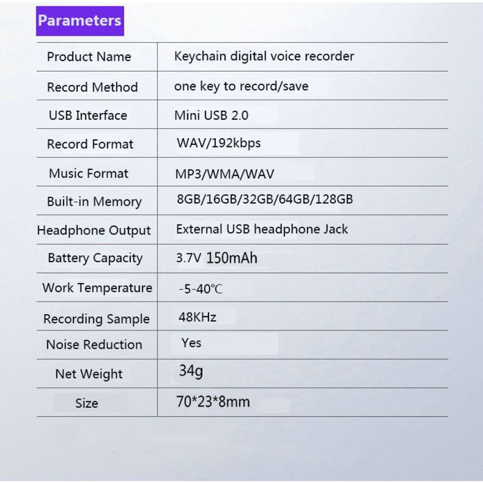 Mini 32gb 64gb Hd Noise Reduction Rechargeable Audio Voice
