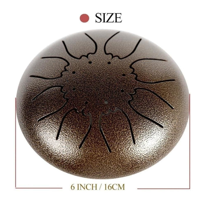 Mini 8-tone Steel Tongue Drum 6 Inch c Key Hand Pan