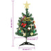 Mini Artificial Christmas Tree With 30 Leds Green 60 Cm
