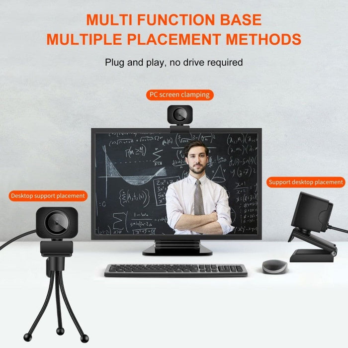 Mini 2k Full Hd Usb Autofocus Web Camera with Microphone