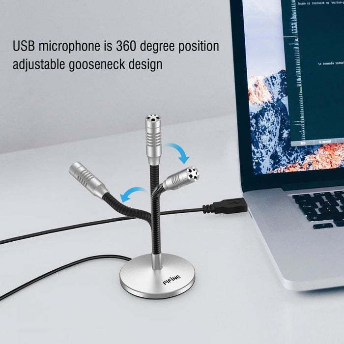 Mini Gooseneck Usb Microphone For Computer & Laptop