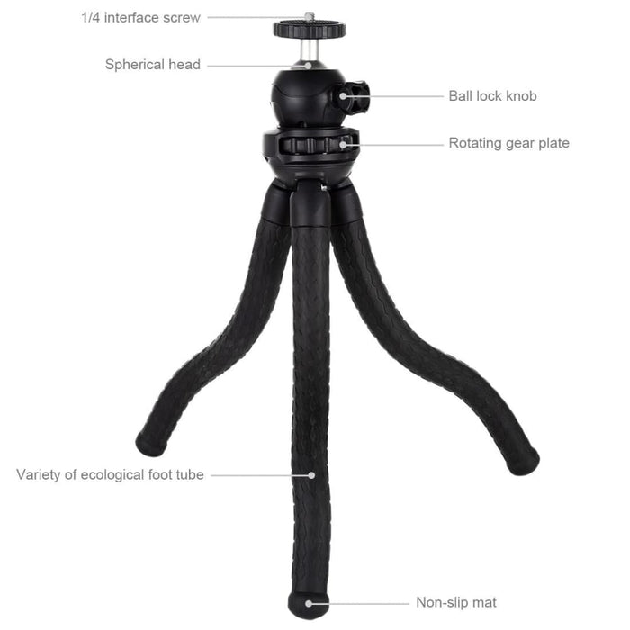 Mini Octopus Flexible Tripod Holder With Ball Head For Slr