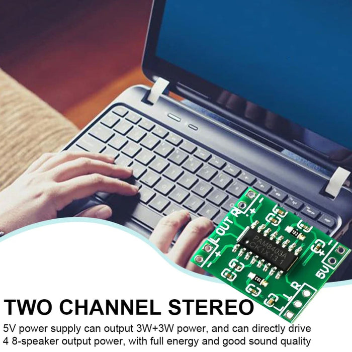 Mini Power Amplifier Board with 2 Ch Stereo Audio Module