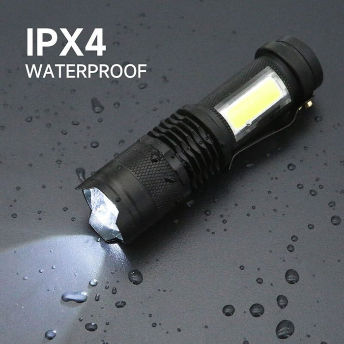 Mini Rechargeable Led Flashlight Use Xpe Cob Lamp Bead