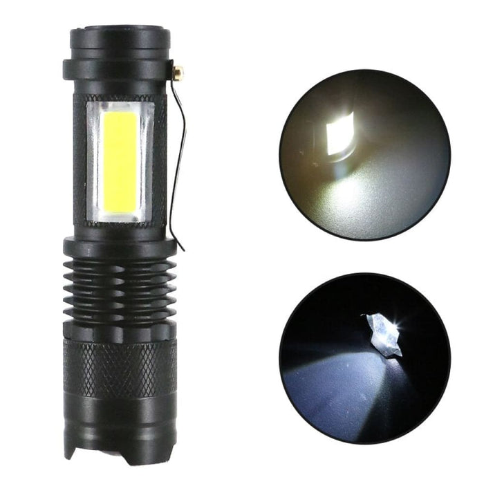 Mini Rechargeable Led Flashlight Use Xpe Cob Lamp Bead