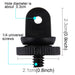 Mini Size 1/4 Inch Screw Tripod Mount Adapter For Gopro