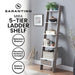Mira 5-tier Ladder Shelf - White and Grey Oak