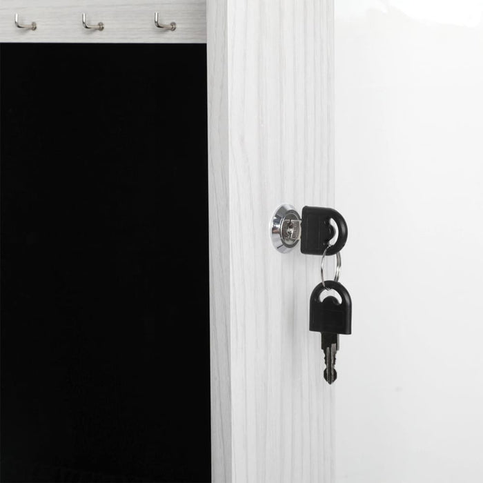 Mirror Jewellery Cabinet Led Light Lockable Box Jewelry