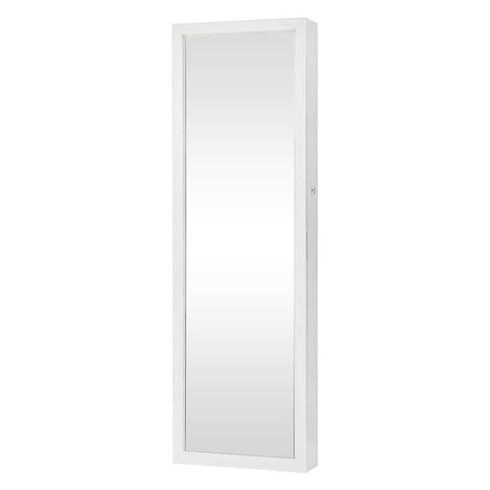 Mirror Jewellery Cabinet Led Light Lockable Box Jewelry