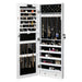 Mirror Jewellery Cabinet Touch Led Lockable Organiser Box