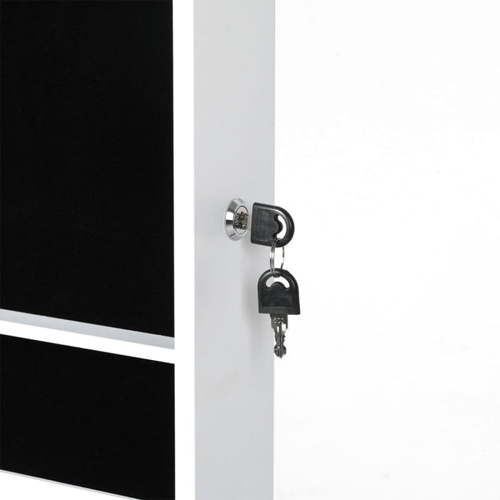 Mirror Jewellery Cabinet Touch Led Lockable Organiser Box