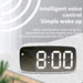 Led Mirror Table Clock Digital Alarm Snooze Display Time