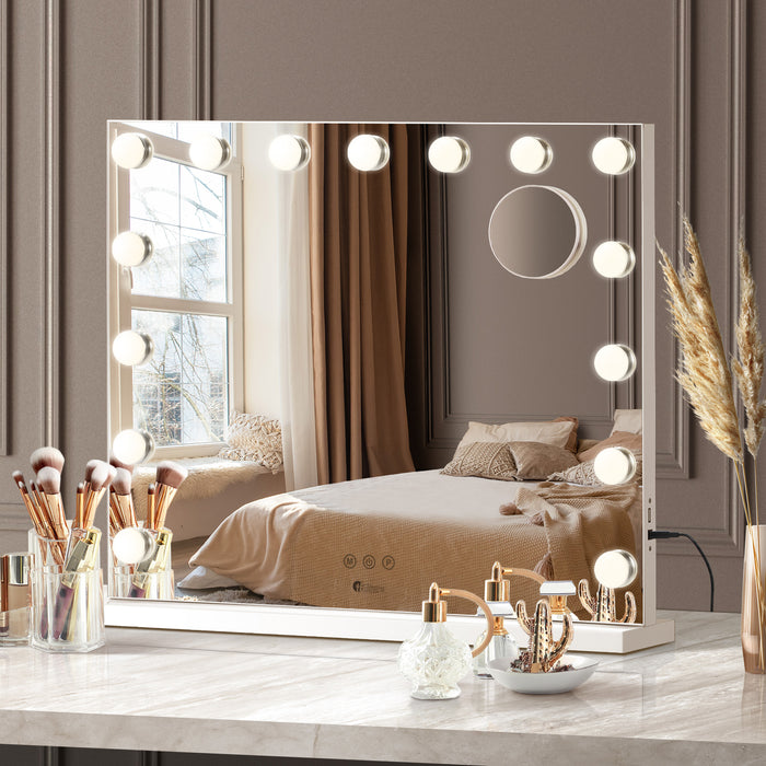 Hollywood Makeup Mirrors Magnifying Led Light Standing Wall Mounted 58X